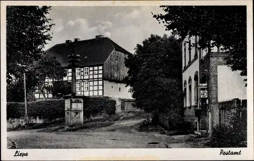 Ak Liepe an der Oder Kreis Barnim, Postamt