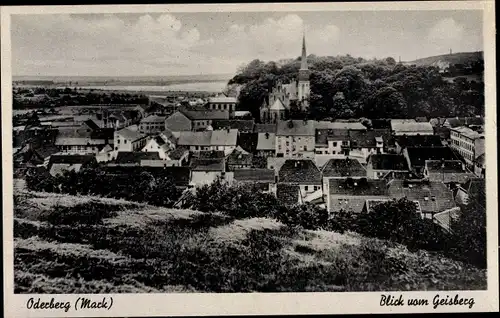 Ak Oderberg in der Mark, Blick vom Geisberg auf den Ort