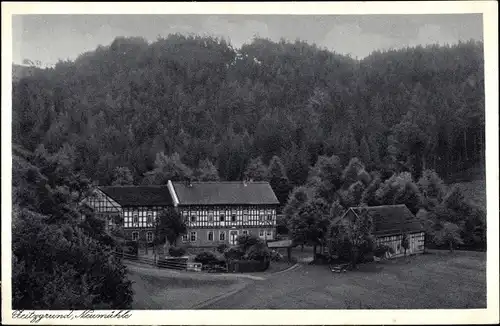 Ak Neumühle an der Elster, Zeitzgrund