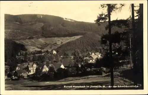 Ak Manebach Ilmenau in Thüringen, An der Schmückerstraße