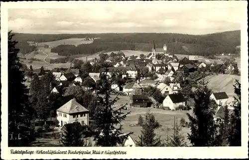 Ak Bischofsgrün im Fichtelgebirge, Ort vom Hügelfelsen aus gesehen