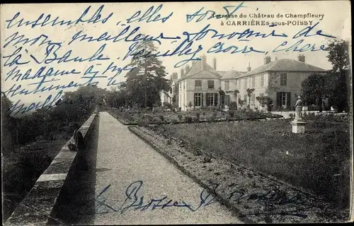 Ak Carrieres sous Poissy Yvelines, Château de Champfleury