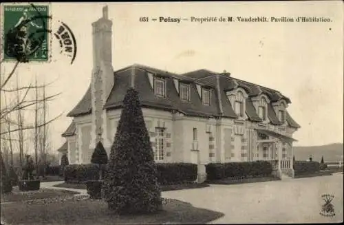 Ak Poissy Yvelines, Propriété de M. Vanderbilt, Pavillon