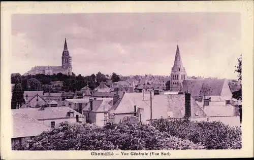 Ak Chemillé Maine et Loire, Vue Generale