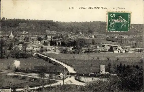 Ak Pont Authou Eure, Vue Générale