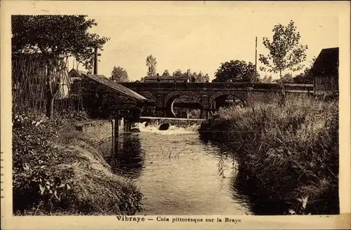 Ak Vibraye Sarthe, Coin Pittoresque sur la Braye