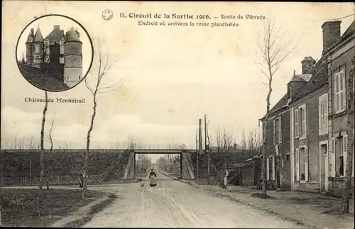 Ak Vibraye Sarthe, Circuit de la Sarthe 1906