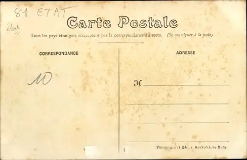 Ak Vibraye Sarthe, Circuit de la Sarthe 1906