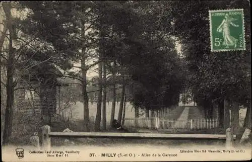 Ak Milly la Forêt Essonne, Allée de la Garenne