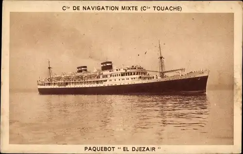 Ak Paquebot El Djezair, Dampfschiff, Compagnie de Navigation Mixte