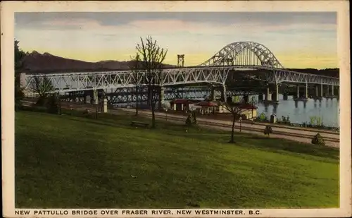Ak New Westminster British Columbia Kanada, New Pattullo Bridge, Fraser River