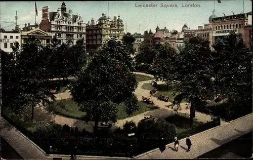 Ak London City England, Leicester Square