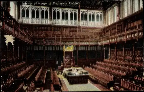 Ak London City England, Interior of House of Commons