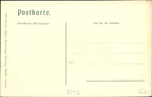 Ak Fürth in Mittelfranken Bayern, Partie an der Promenade