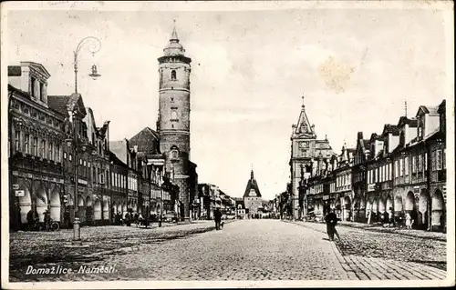 Ak Domažlice Taus Region Pilsen, Namesti, Marktplatz