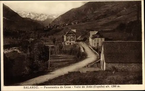 Ak Salardú Katalonien, Panoramica de Gesa, Valle d'Aran