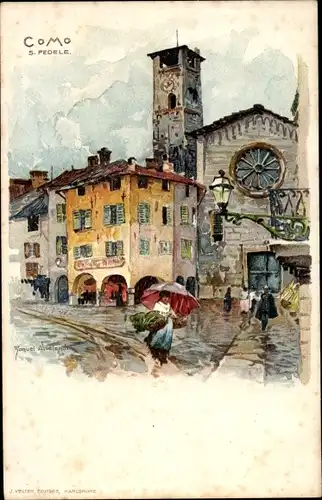 Künstler Ak Como Lombardia, S. Pedele, Kirche