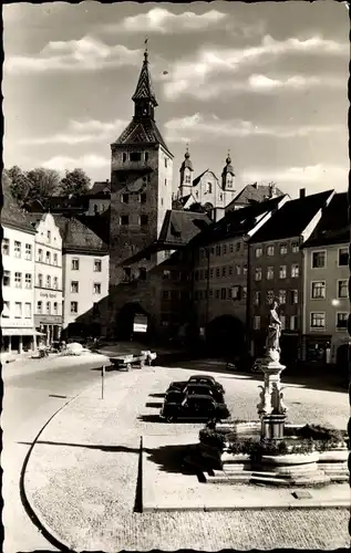 Ak Landsberg am Lech in Oberbayern, Marktplatz