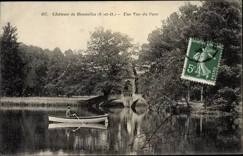 Ak Bonnelles Yvelines, Le Château, Vue sur le Parc