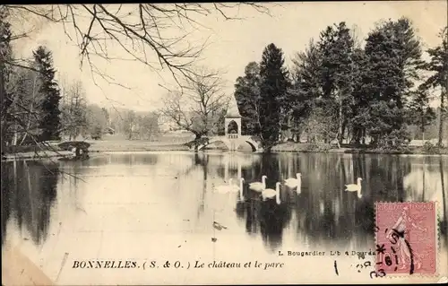 Ak Bonnelles Yvelines, Le Château, Vue sur le Parc