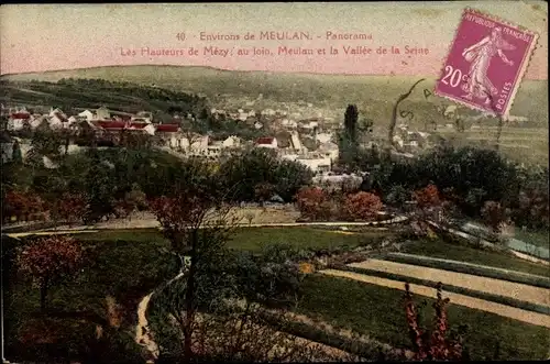 Ak Mézy-sur-Seine Yvelines, Panorama