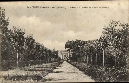 Ak Chaudron en Mauges Maine-et-Loire, Avenue du Chateau du Plessis Villoutreys