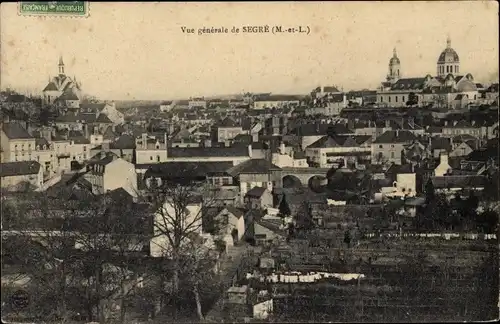 Ak Segré Maine et Loire, Vue generale