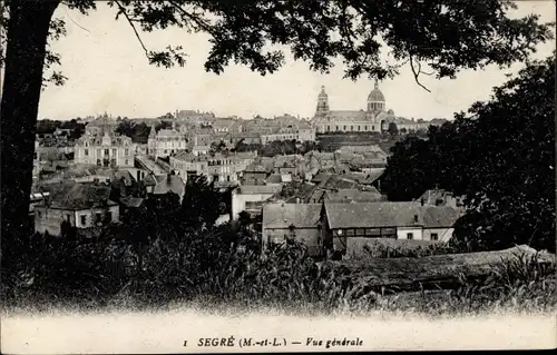 Ak Segré Maine et Loire, Vue generale