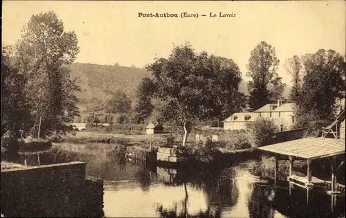 Ak Pont Authou Eure, Le Lavoir