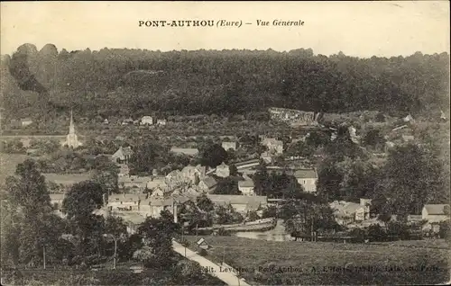 Ak Pont Authou Eure, Vue Générale