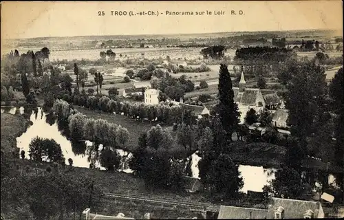 Ak Troo Loir et Cher, Panorama sur le Loir