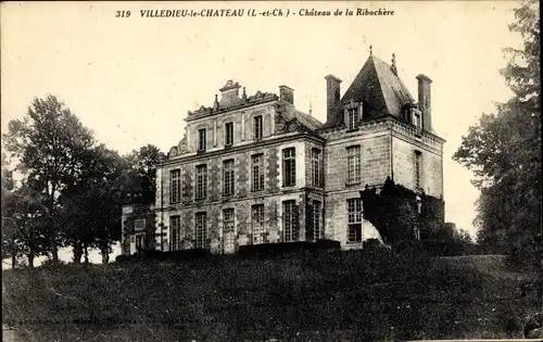 Ak Villedieu le Chateau Loir et Cher, Chateau de la Ribochere