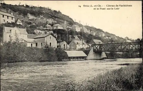 Ak Troo Loir et Cher, Coteau de Vachalons, Pont sur le Loir
