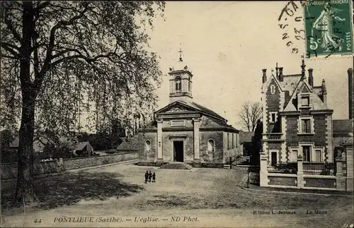 Ak Pontlieue Sarthe, L´Église