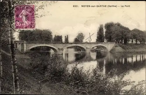 Ak Noyen sur Sarthe Sarthe, Le Pont