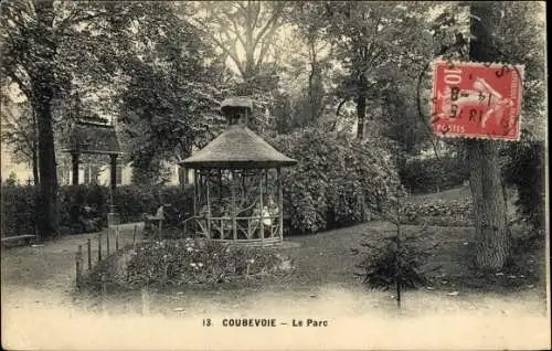 Ak Courbevoie Hauts de Seine, Le Parc