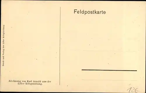 Künstler Ak Arnold, Karl, Lille Flandern Antwerpen, Liller Kriegszeitung, Straßenpartie