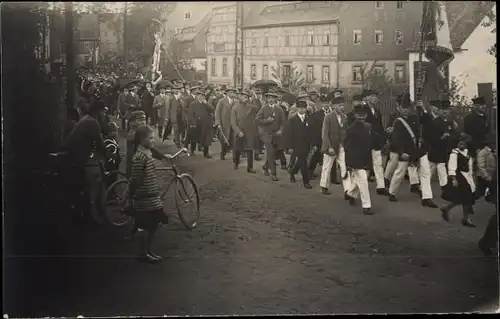 Foto Ak 75. Vereinsjubiläum Singkränzchen, Gestzug, Sängerfest