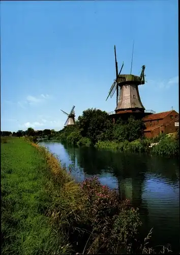 Ak Greetsiel Krummhörn in Ostfriesland, Windmühlen