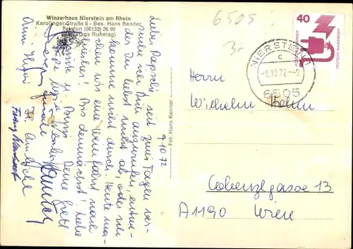 Ak Nierstein in Rheinland Pfalz, Winzerhaus