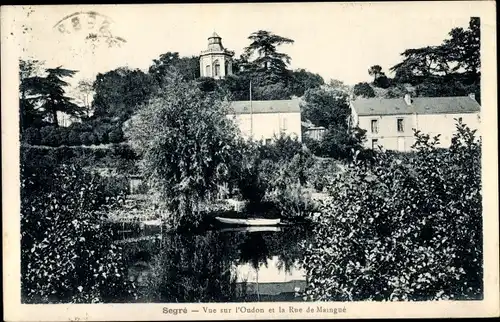 Ak Segré Maine et Loire, Vue du Vieux Pont