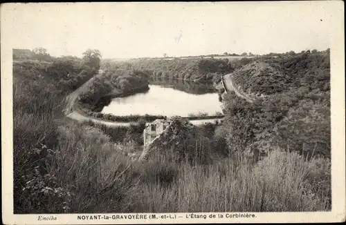 Ak Noyant la Gravoyère Maine et Loire, L'Etang de la Corbiniere