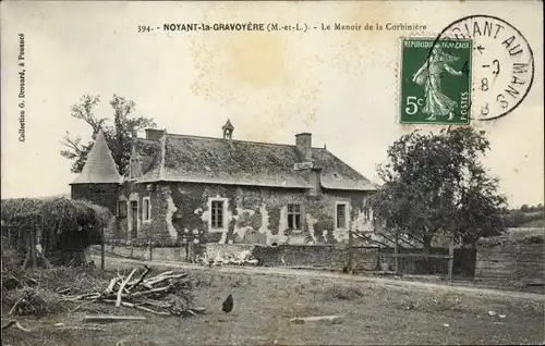 Ak Noyant la Gravoyère Maine et Loire, Le Manoir de la Corbiniere