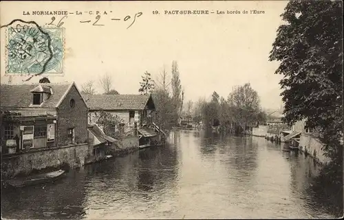 Ak Pacy sur Eure Eure, Les Bords de l´Eure