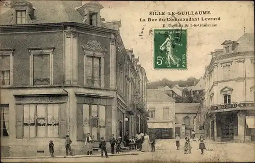 Ak Sillé Plage Sillé-le-Guillaume Sarthe, Rue du Commandant Levrard