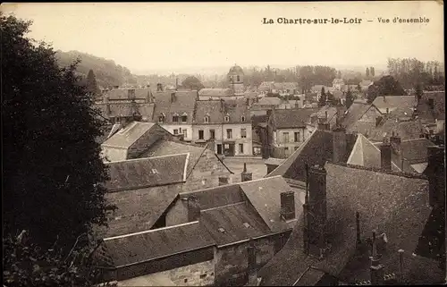 Ak La Chartre sur Loir Sarthe, Vue d´Ensemble