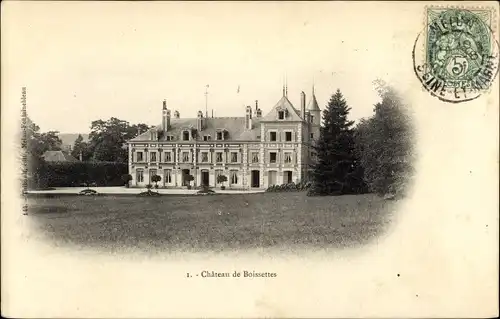 Ak Boissettes Seine et Marne, Château
