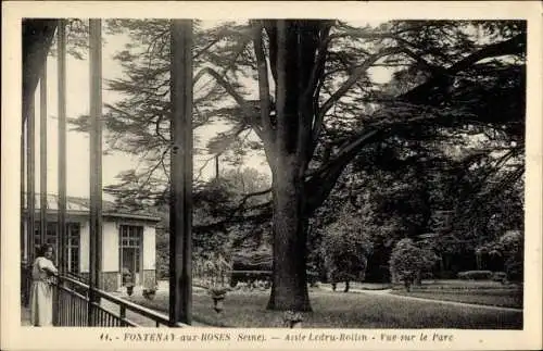 Ak Fontenay aux Roses Hauts de Seine, Asile Ledru-Rollin, Vue sur le Parc