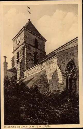 Ak Brétigny-sur-Orge Essonne, Kirche