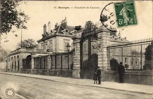 Ak Bourges Cher, Fonderie de Canons